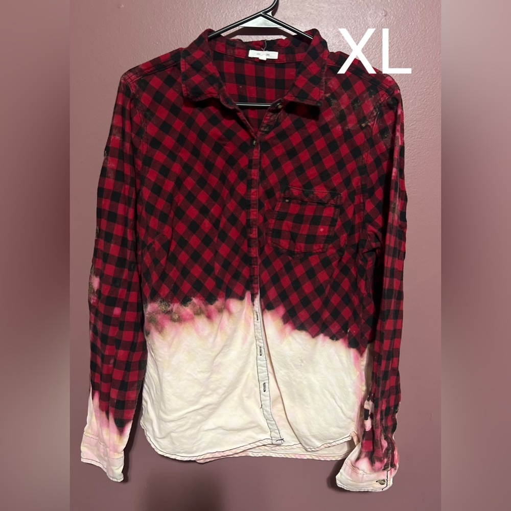 Distressed/bleached flannels